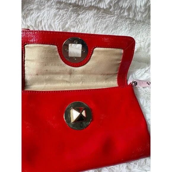 Kate Spade New York New York Wallet Wristlet Womens One Size Red Turnlock Clutch - Picture 7 of 9